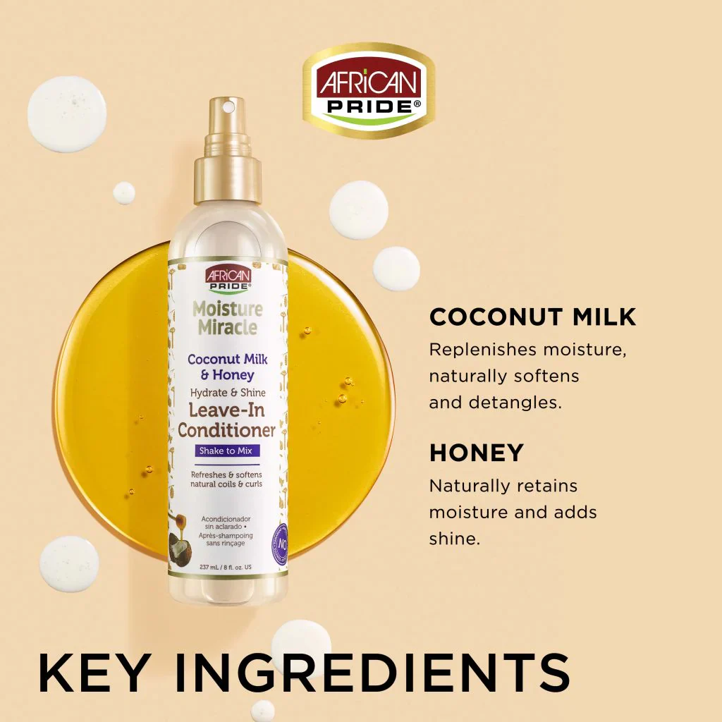 Leave-In Conditioner 237ml MOISTURE MIRACLE - AFRICAN PRIDE - Image 3