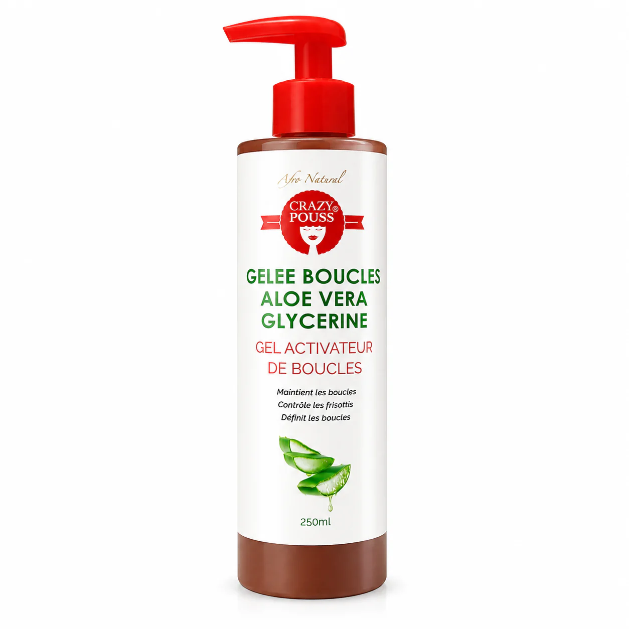 Gelée Activateur de Boucles à l’Aloe Vera 250mL - CRAZY POUSS