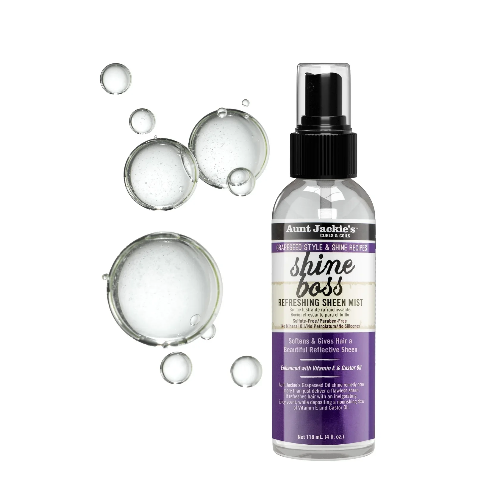 Sérum Shine Boss Refreshing Sheen Mist 118ml - Aunt Jackie's - Image 3