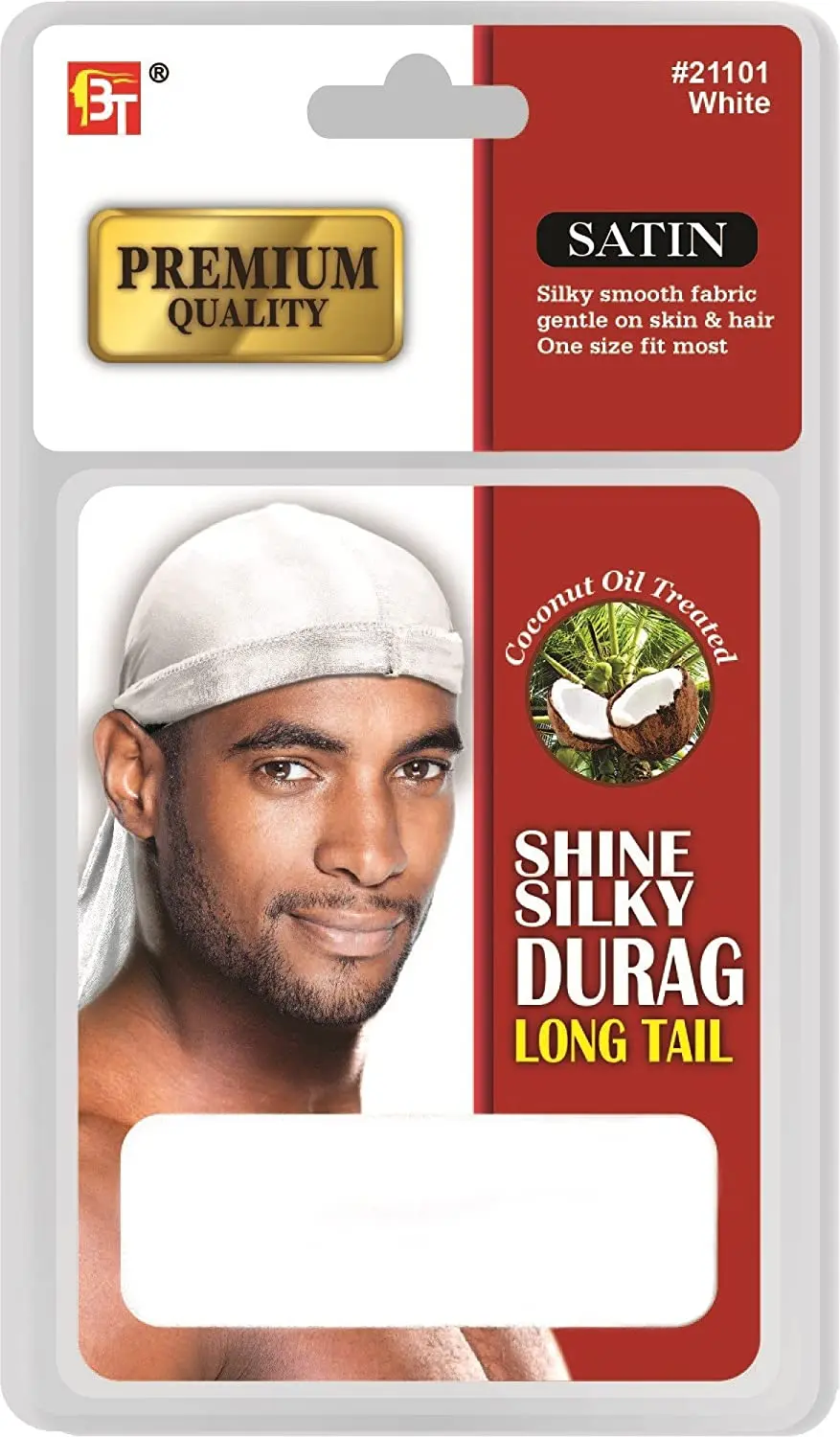 BEAUTY TOWN – Bonnet Durag en Soie couleur White