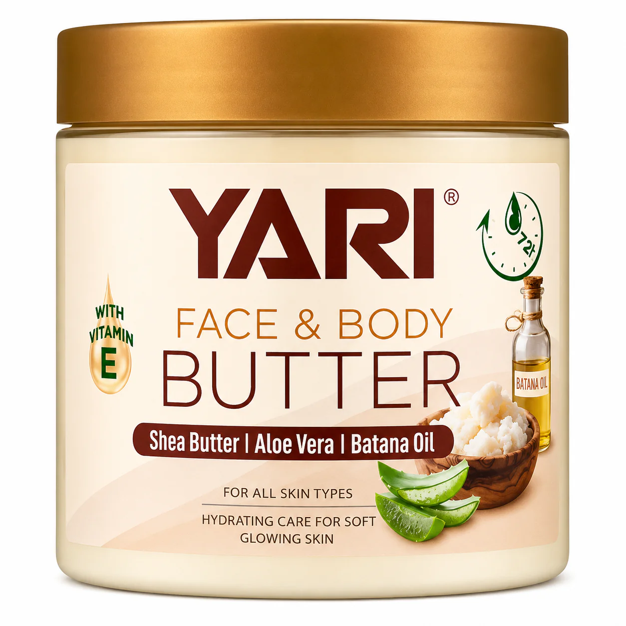Beurre fondant VISAGE & CORPS Karité & BATANA 500ml - YARI