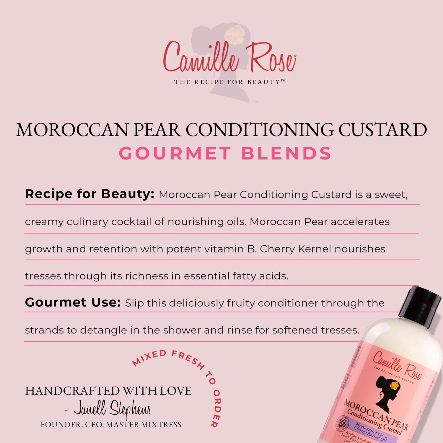 Après shampoing Moroccan Pear Custard 355ml - Camille Rose - Image 3