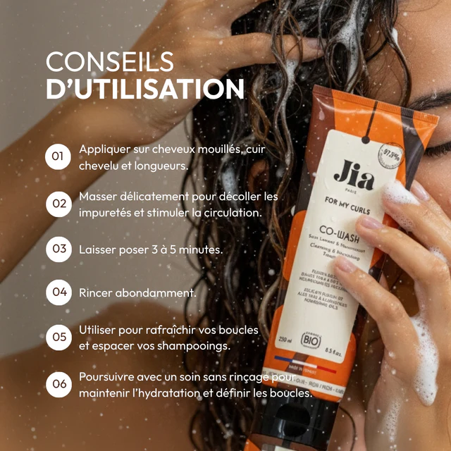 Co Wash au Ricin, Jojoba, Avocat et Aloe Vera 250ml - JIA PARIS - Image 4