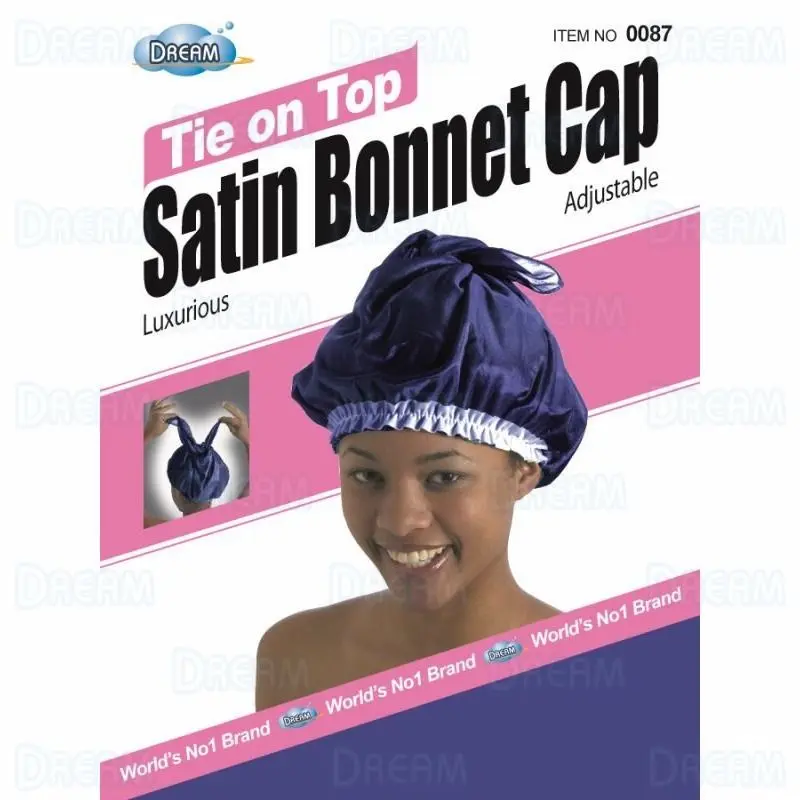 DREAM WORLD – Tie on Top Satin Bonnet Cap Floral