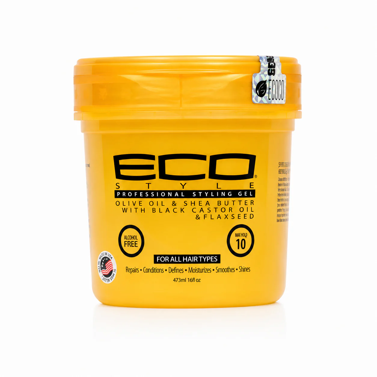 Gel OLIVE OIL & SHEA BUTTER & BLACK CASTOR OIL & FLAXSEED OIL 473ml - ECO STYLER