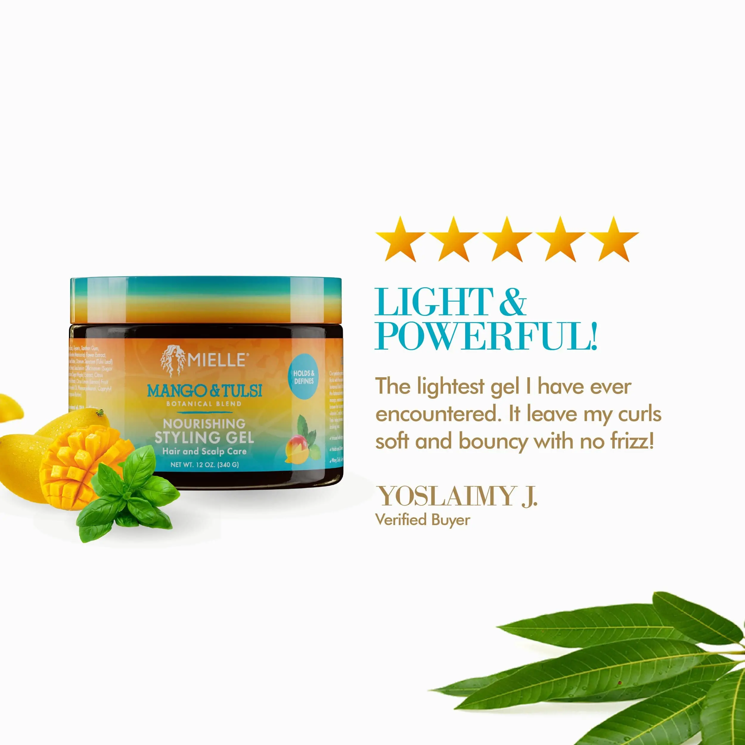 Gelée Nourrissante a la Mangue & Tulsi 340g - MIELLE - Image 3