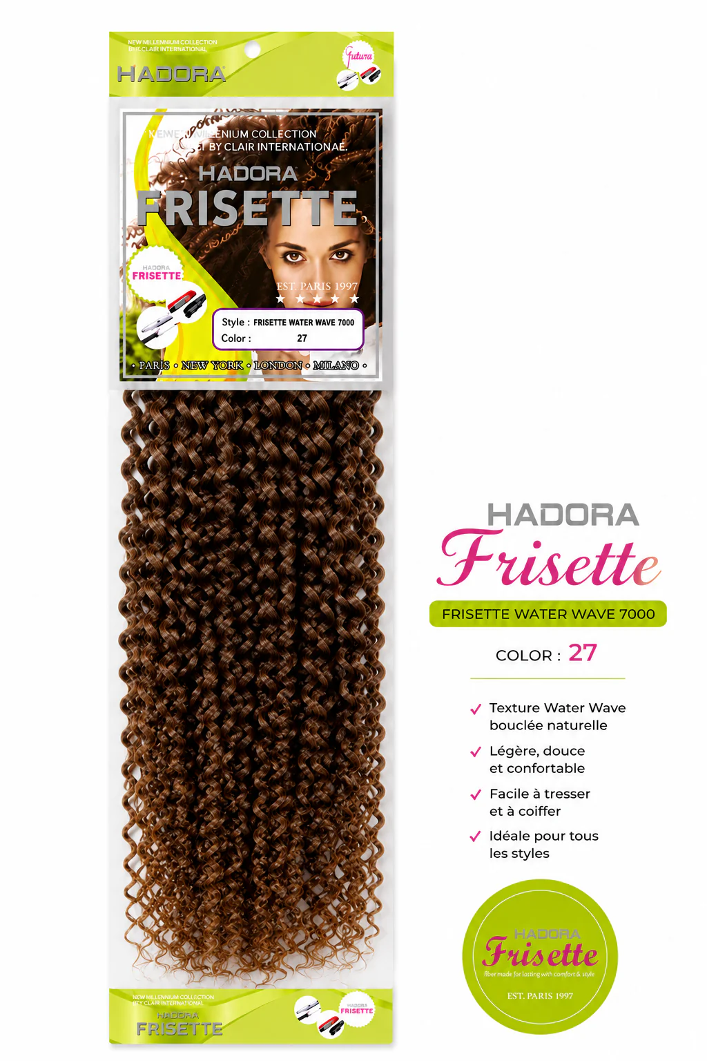 Frisette Water Wave 7000 Couleur 27 - HADORA