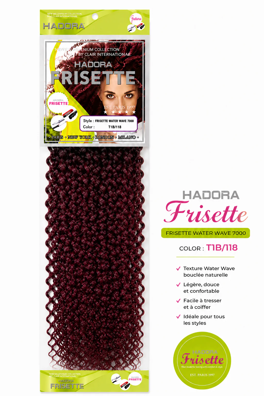 Frisette Water Wave 7000 Couleur T1B/118 - HADORA