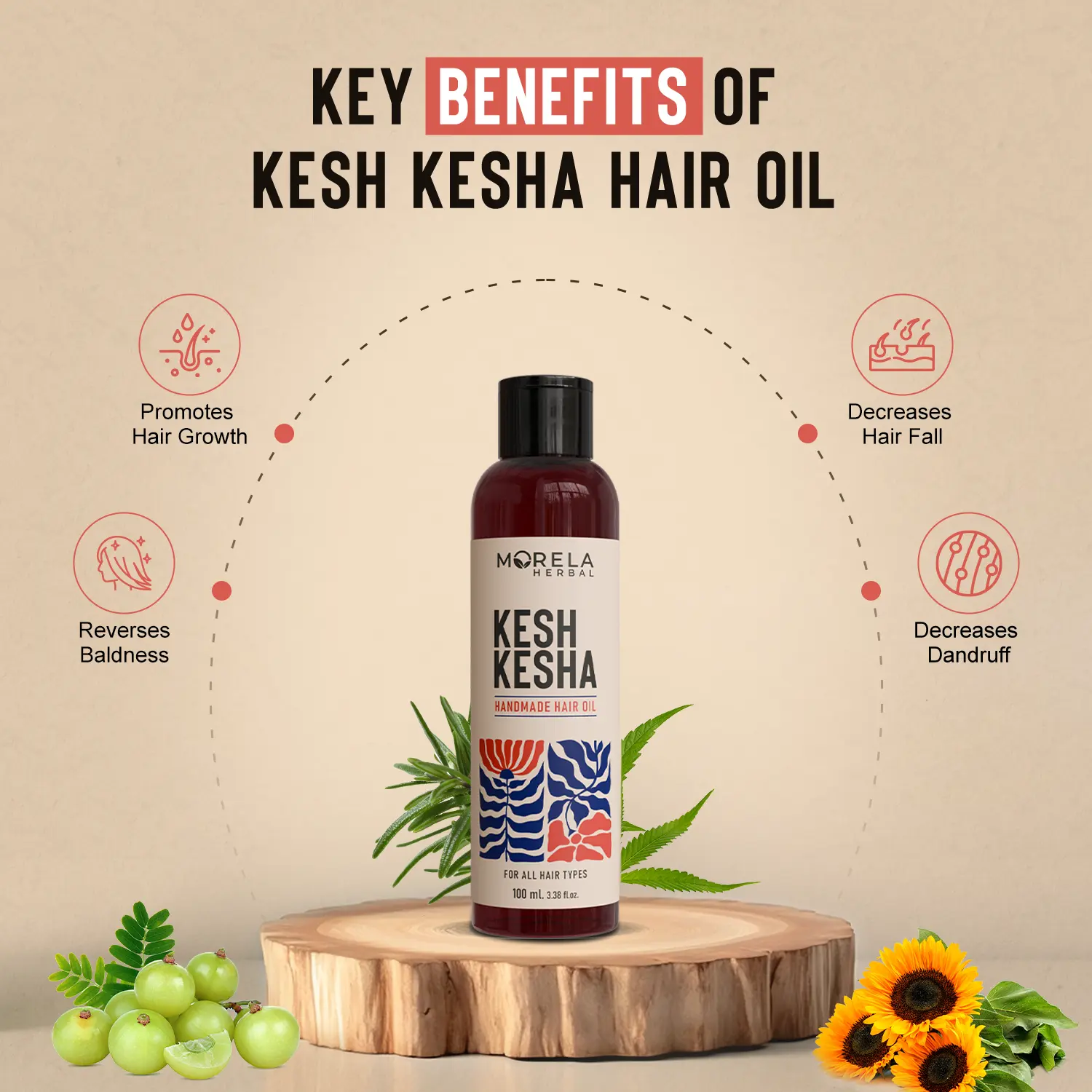 Huile Capillaire Ayurvedique FAIT MAISON 100% PURE 100g - KESH KESHA - Image 2