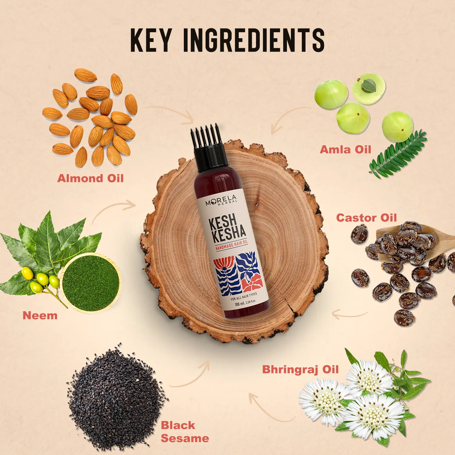 Huile Capillaire Ayurvedique FAIT MAISON 100% PURE 100g - KESH KESHA - Image 3