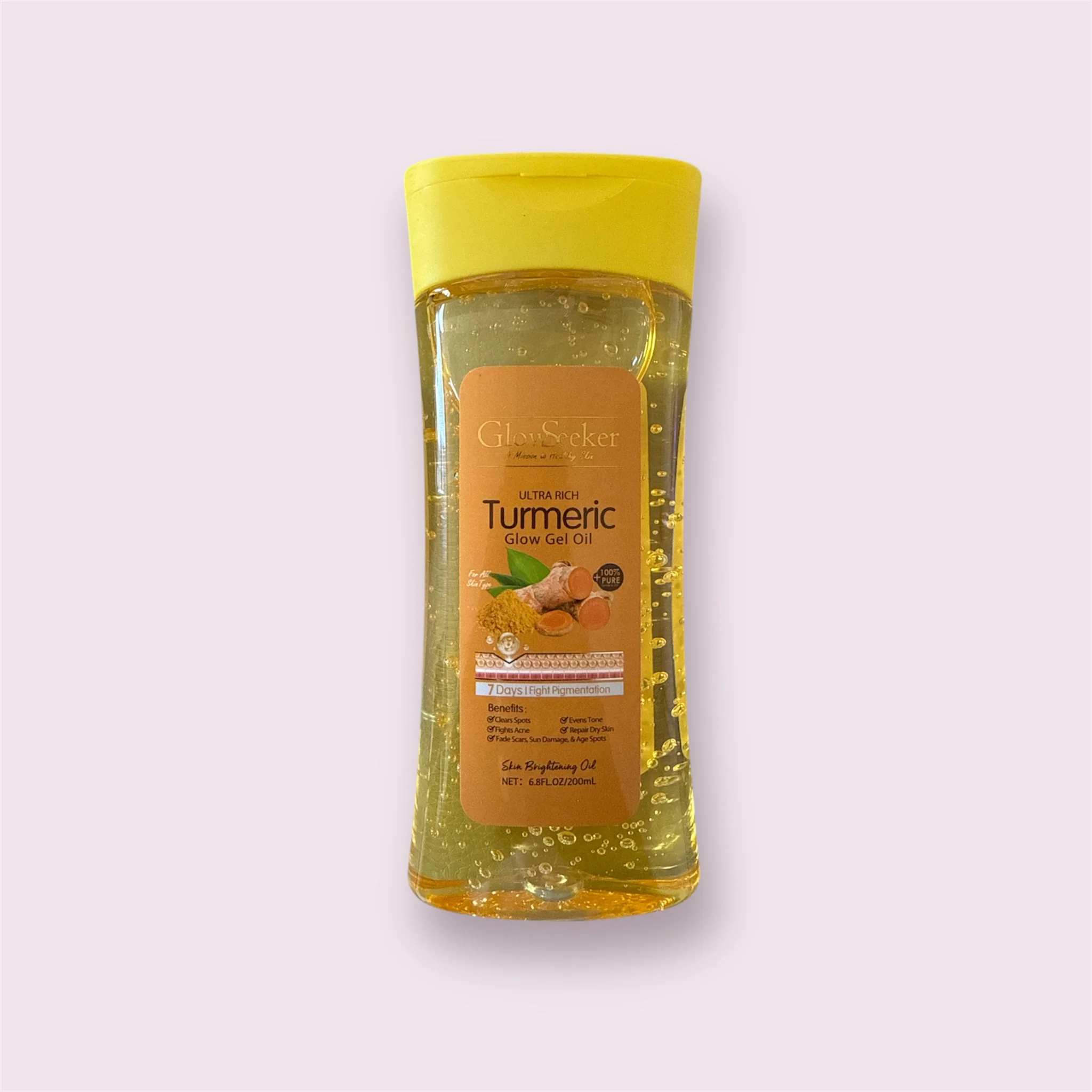 Huile Gel Corporel Curcuma 200ml – GLOWSEEKER | Hydratation & Peau Éclatante