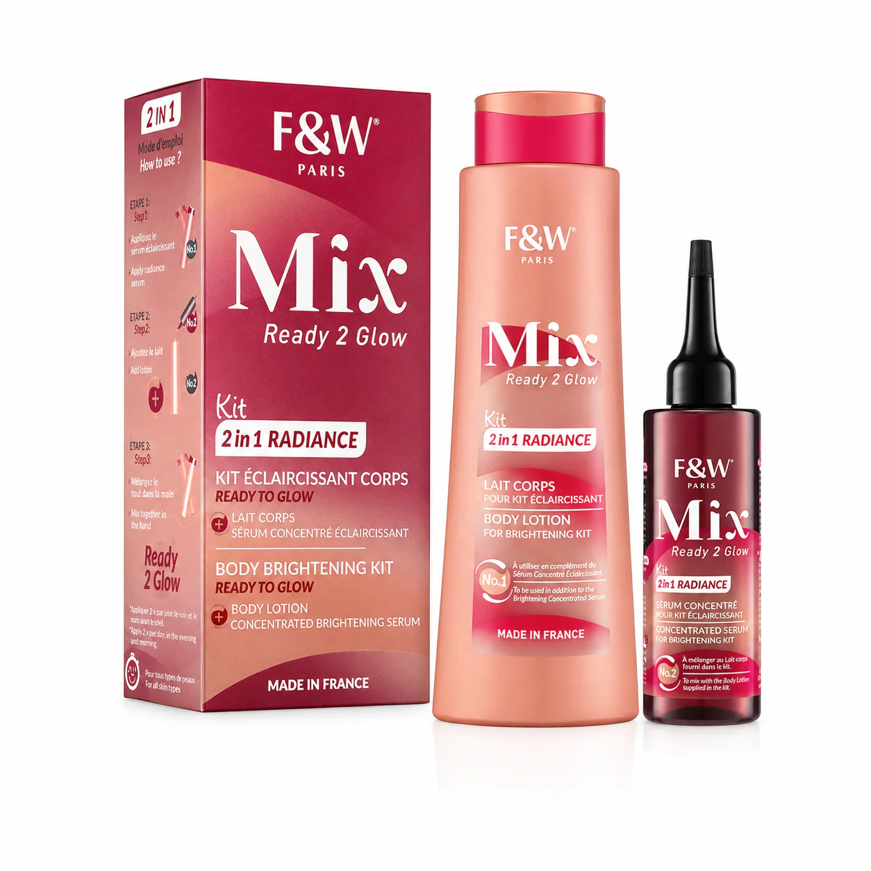 KIT 2en1 LAIT + SERUM MIX - FAIR & WHITE