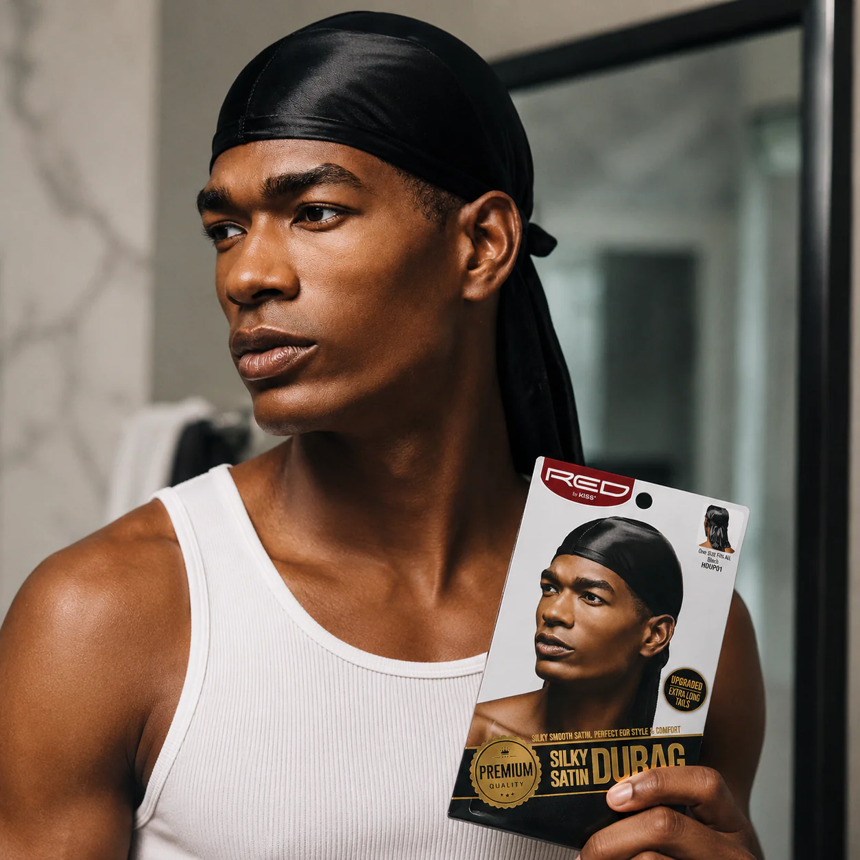 DURAG Silky Satin Navy Black - MAGIC COLLECTION - Image 2