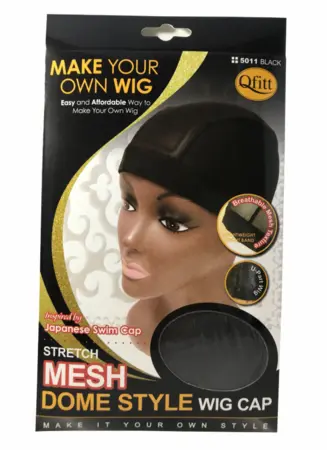 QFITT – Mesh Dome Style Wig Cap Black