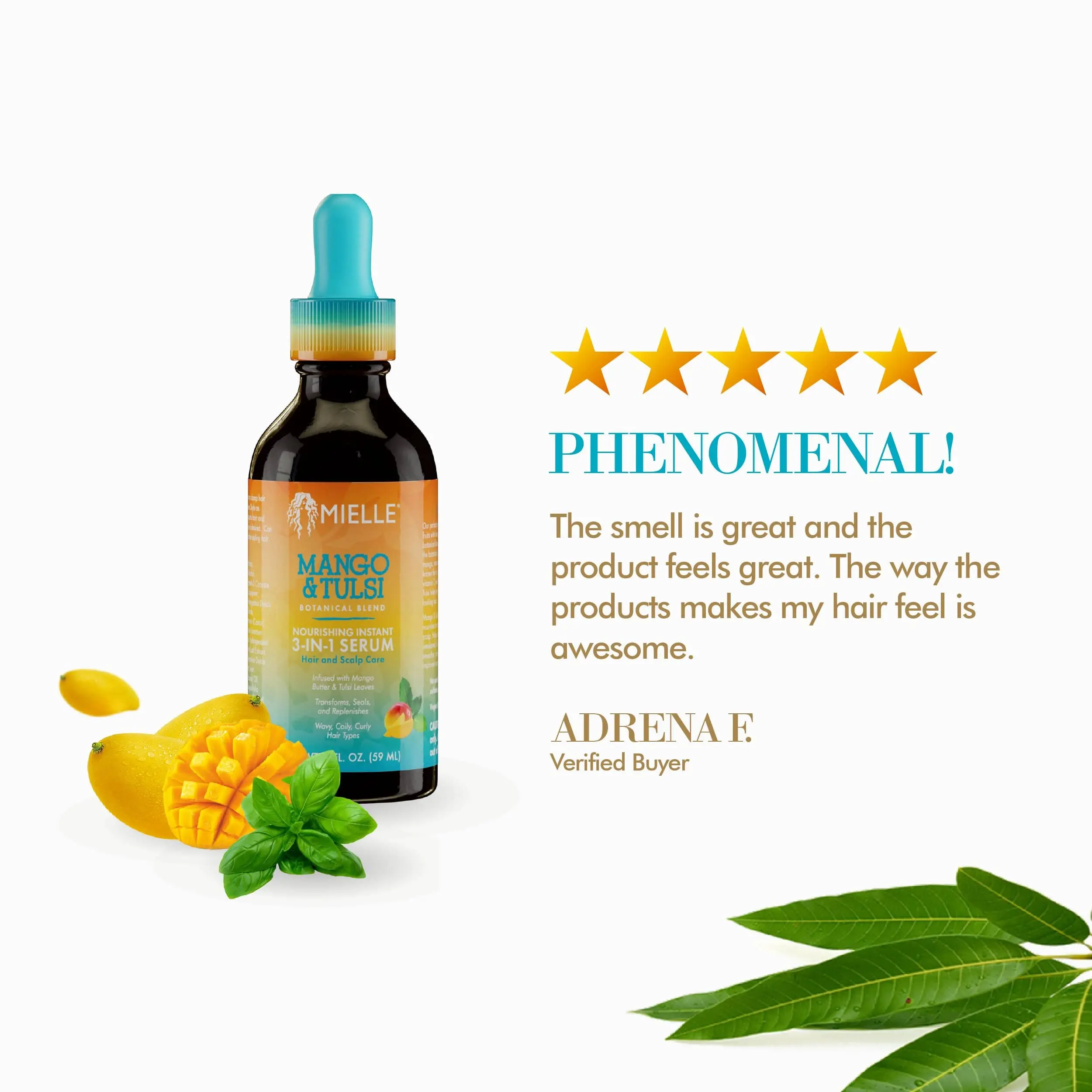 Serum 3en1 a la Mangue & Tulsi - MIELLE - Image 3