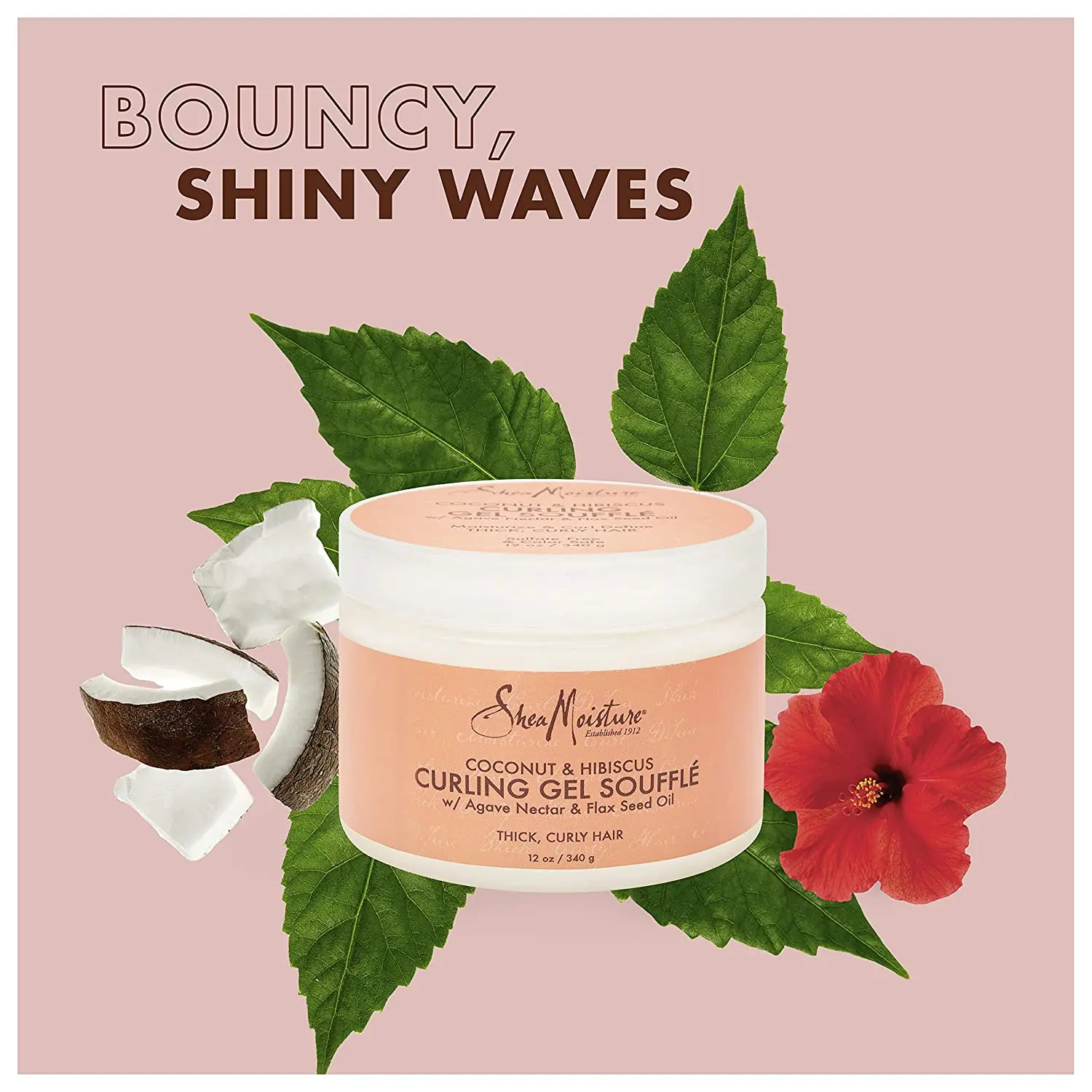Curling Gel Soufflé COCONUT HIBISCUS 326ml - SHEA MOISTURE - Image 2