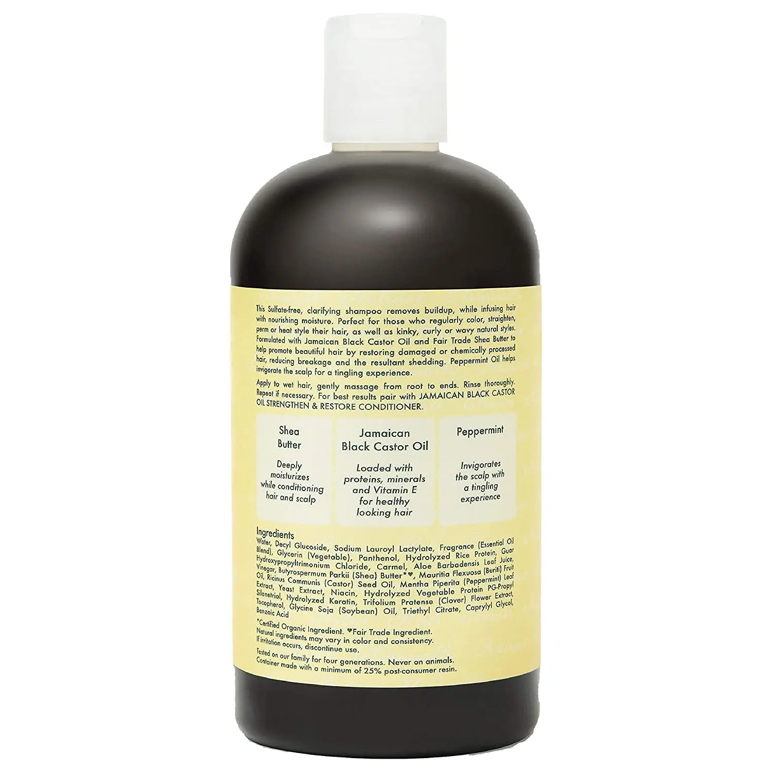 SHEA MOISTURE - JAMAICAN BLACK CASTOR OIL - Shampoo 384ml - Image 2