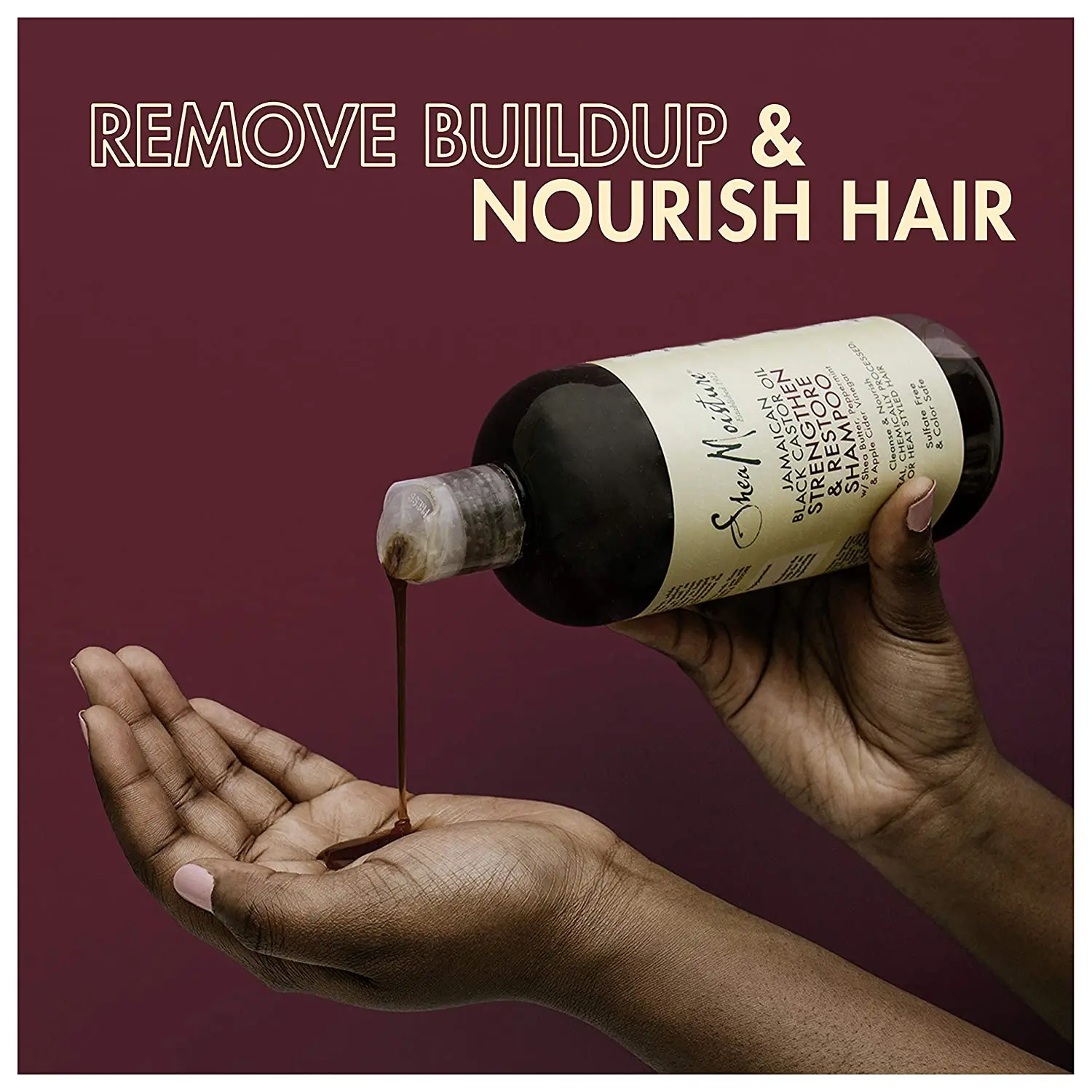 SHEA MOISTURE - JAMAICAN BLACK CASTOR OIL - Shampoo 384ml - Image 3