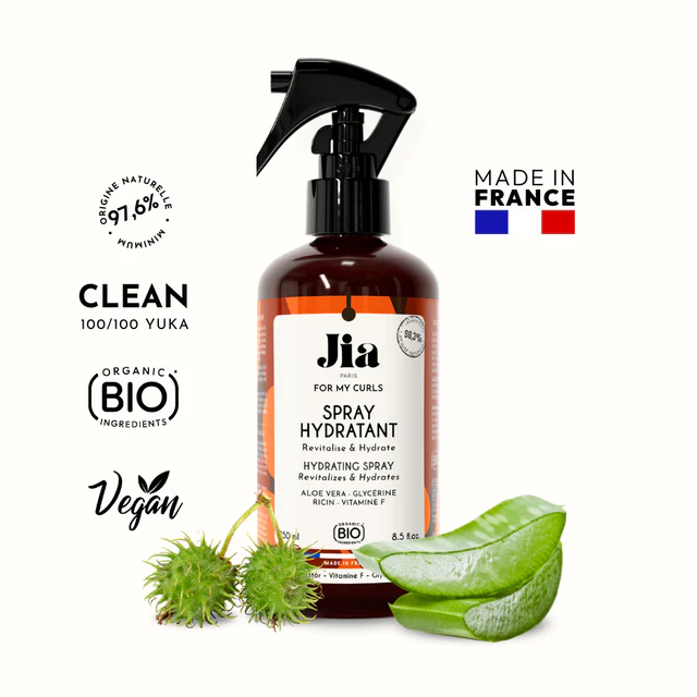 Spray Hydratant à la Glycérine, Ricin et Vitamine F 250ml - JIA PARIS - Image 2