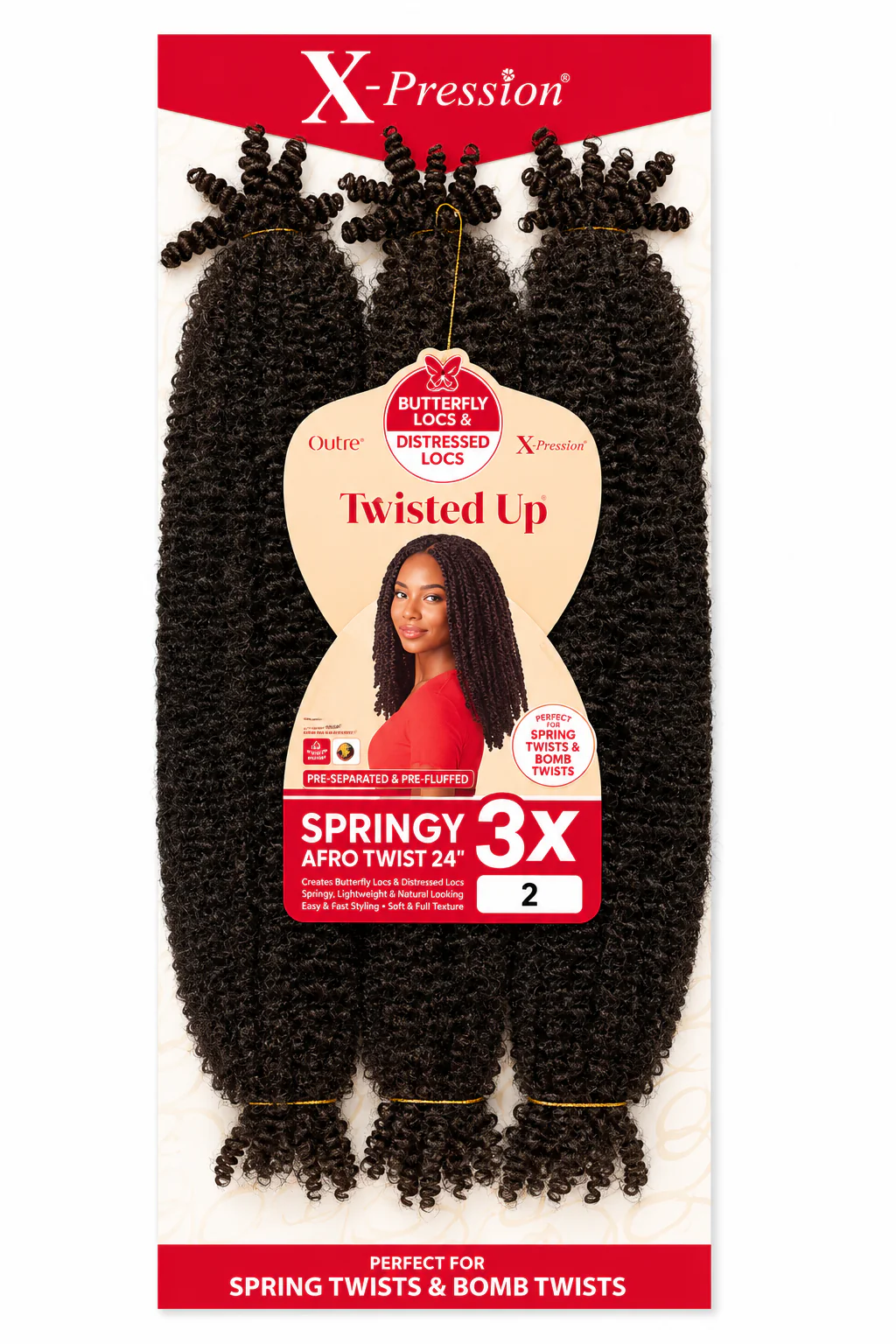 Springy Afro Twist 24 pouces Couleur 2 - XPRESSION