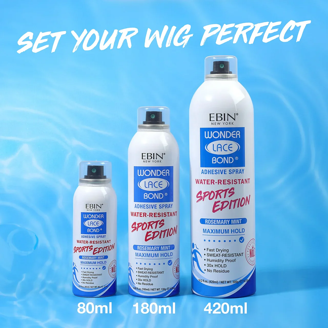 Wonder Lace Spray Perruque SPORT EDITION 180ml - EBIN - Image 3